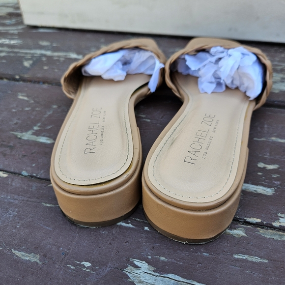 Rachel Zoe Tan Woven Slide Sandals Womens Size 10 - Picture 14 of 16